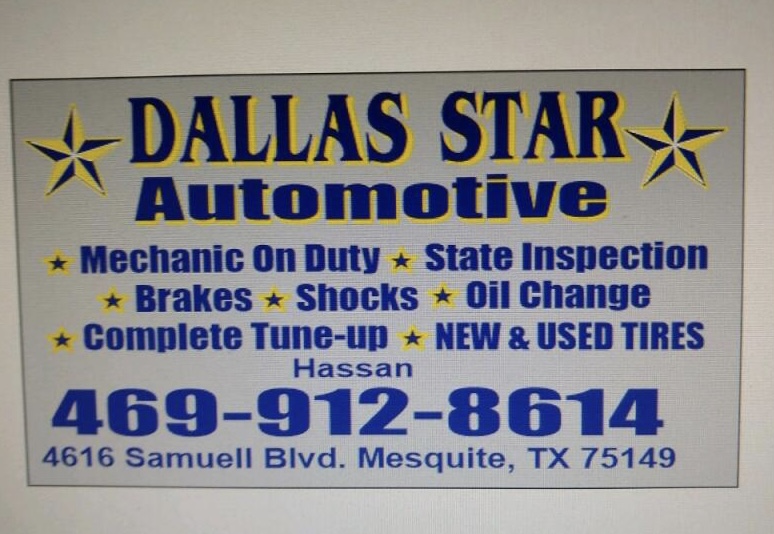 Dallas Star Auto & Tire | 4616 Samuell Blvd, Mesquite, TX 75149, USA | Phone: (214) 484-7903