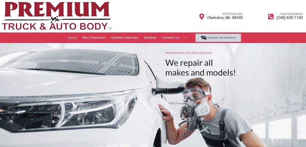 Premium Truck & Auto Body | 9375 Dixie Hwy, City of the Village of Clarkston, MI 48348, USA | Phone: (248) 620-1130