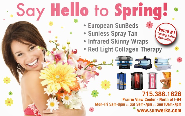 SunWerks Tanning Spa Hudson | 920 Carmichael Rd, Hudson, WI 54016, USA | Phone: (715) 386-1826