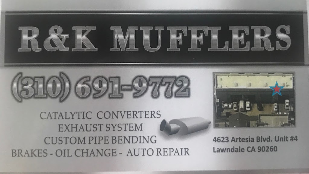 R & K Muffler | 4623 Artesia Blvd unit #4, Lawndale, CA 90260, USA | Phone: (310) 691-9772
