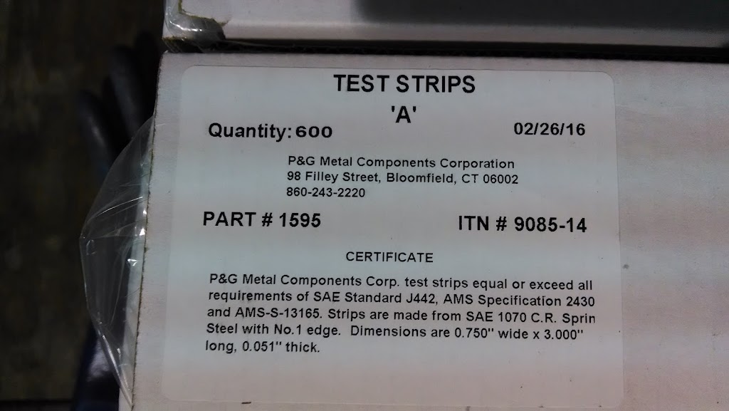 P&G Metal Components - metal stamping, compressor | 98 Filley St, Bloomfield, CT 06002, USA | Phone: (860) 243-2220