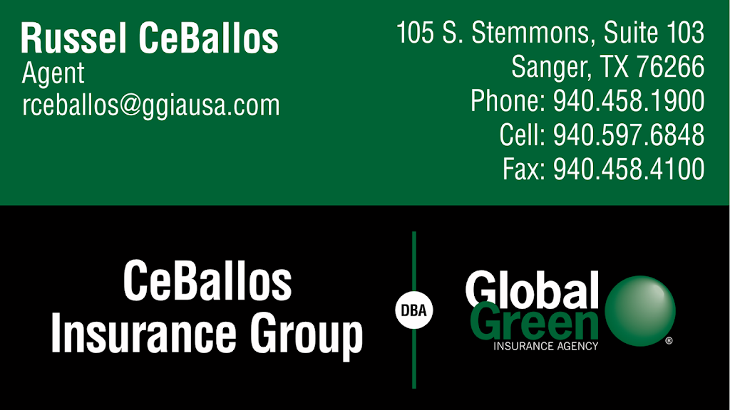 CeBallos Insurance Group | 1602 W Chapman Dr, Sanger, TX 76266, USA | Phone: (940) 458-1900