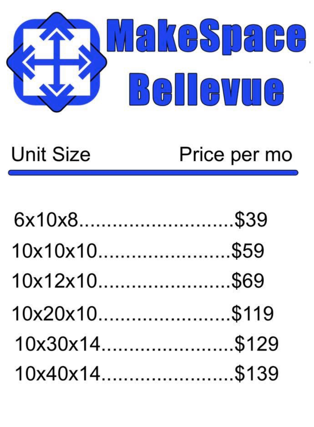 MakeSpace Bellevue | 3310 Harlan Lewis Rd, Bellevue, NE 68005 | Phone: (402) 253-7131