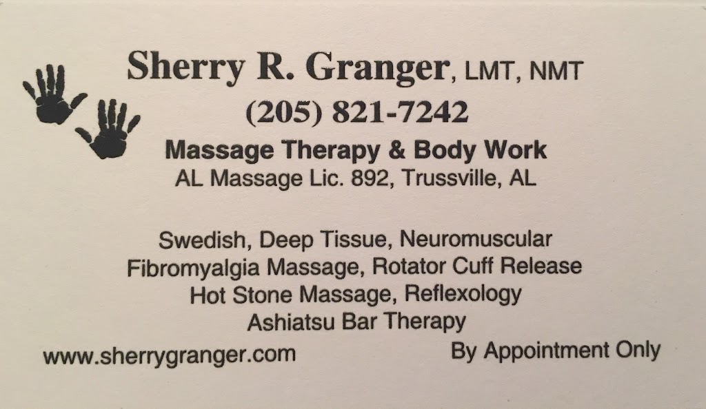 Granger Sherry,LMT,NMT, Reflexologist | 1251 Grayson Valley Pkwy, Birmingham, AL 35235, USA | Phone: (205) 821-7242