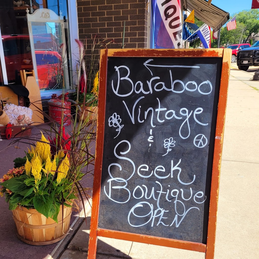 Baraboo Vintage & Seek Boutique | 115 4th St, Baraboo, WI 53913, USA | Phone: (262) 939-0563
