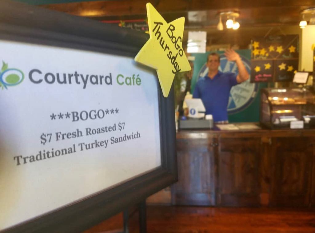 Courtyard Cafe | 306 Orange St STE B, Palm Harbor, FL 34683, USA | Phone: (727) 940-9197