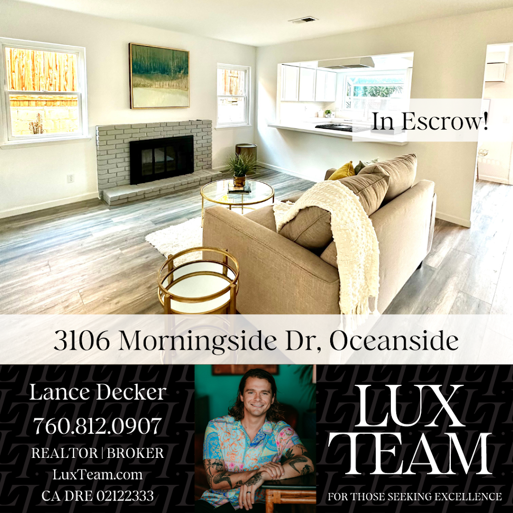 Lux Team, Real Estate Agency | 603 Seagaze Dr #196, Oceanside, CA 92054, USA | Phone: (760) 812-0907