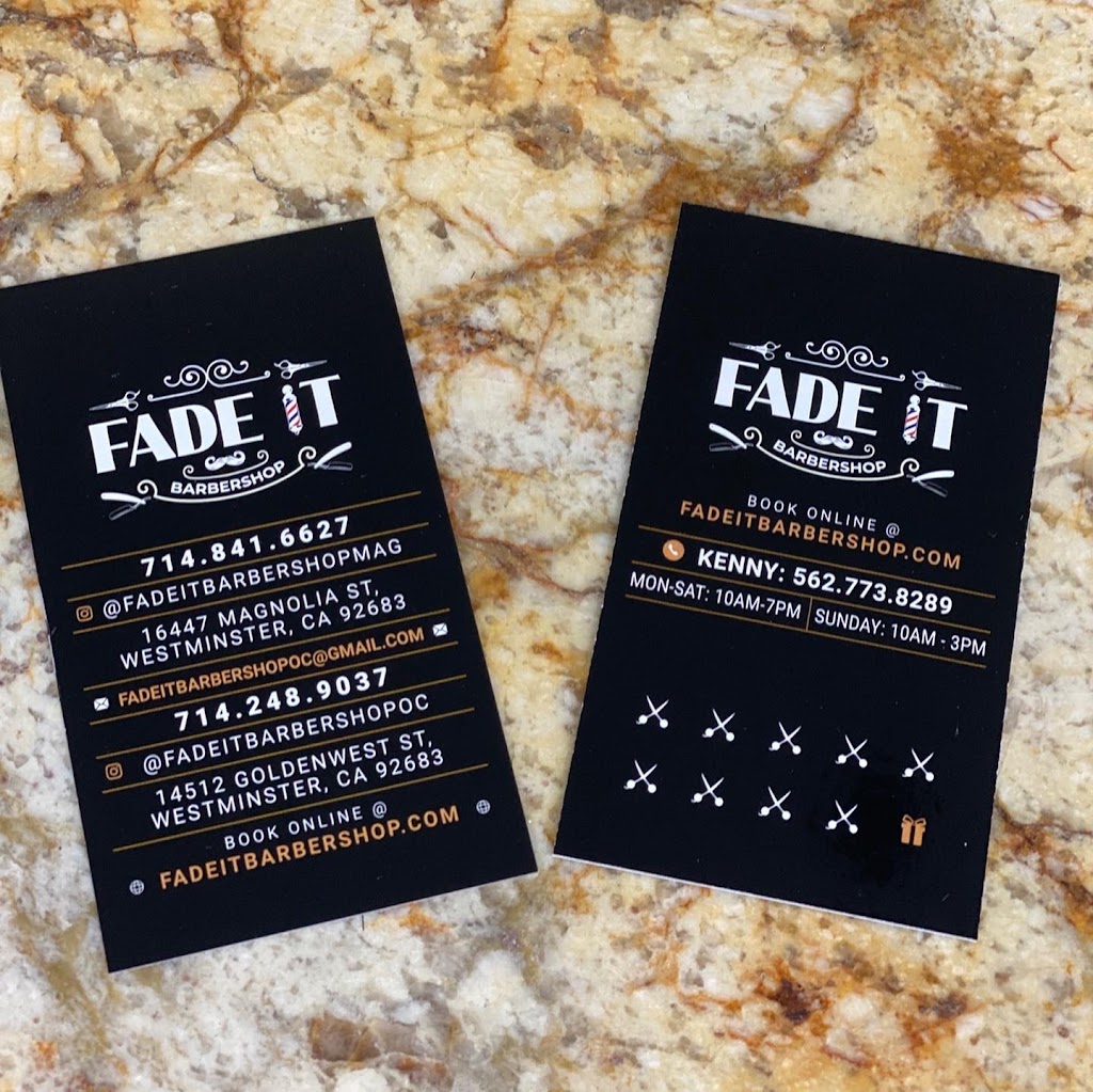 Fade It Barber Shop | 14512 Goldenwest St, Westminster, CA 92683, USA | Phone: (714) 248-9037