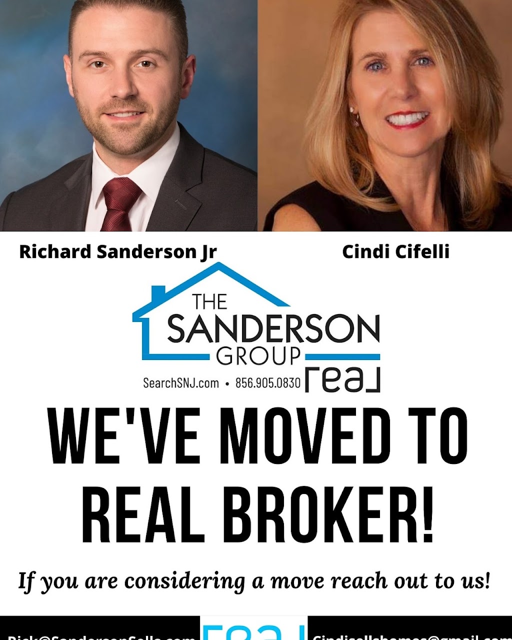 The Sanderson Group @ Real Broker, Richard Sanderson Jr | 123 W Jersey Ave, Pitman, NJ 08071, USA | Phone: (856) 905-0830