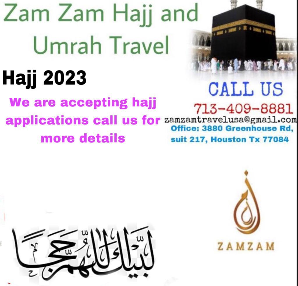 Zam Zam Hajj & Umrah Travel USA | 3880 Greenhouse Rd Suite # 217, Houston, TX 77084, USA | Phone: (713) 409-8881