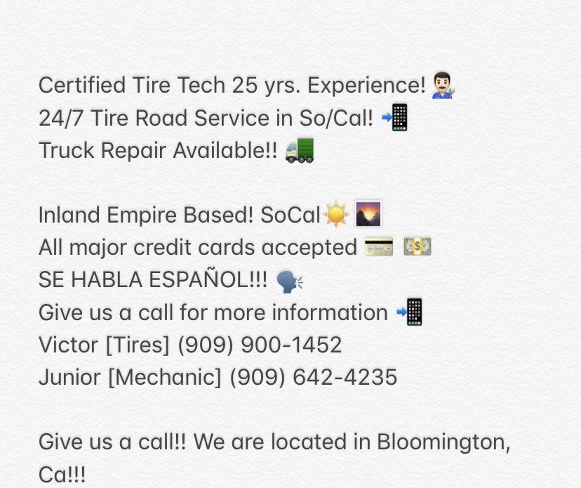 Coronado Tires | 11025 Maple Ave, Bloomington, CA 92316, USA | Phone: (909) 900-1452