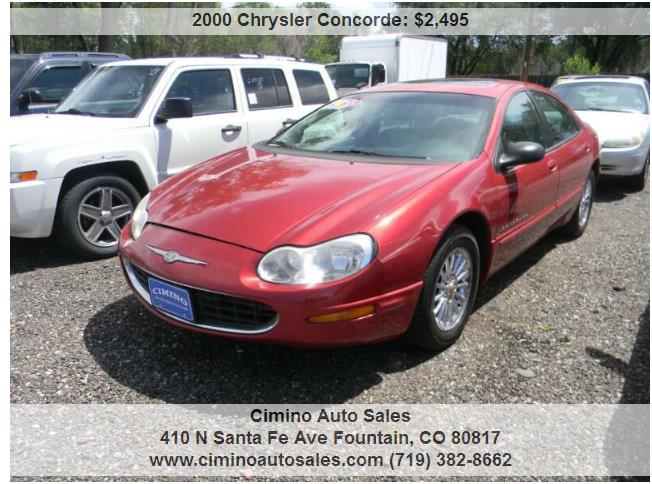 Cimino Auto Sales | 410 N Santa Fe Ave, Fountain, CO 80817, USA | Phone: (719) 382-8662