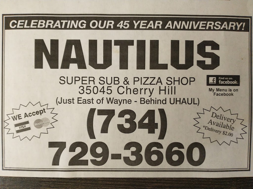 Nautilus Sub & Pizza Shop | 35045 Cherry Hill Rd, Westland, MI 48186, USA | Phone: (734) 729-3660