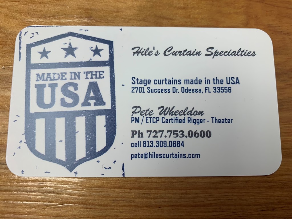 Hiles Curtain Specialties | 2701 Success Dr, Odessa, FL 33556, USA | Phone: (727) 753-0600