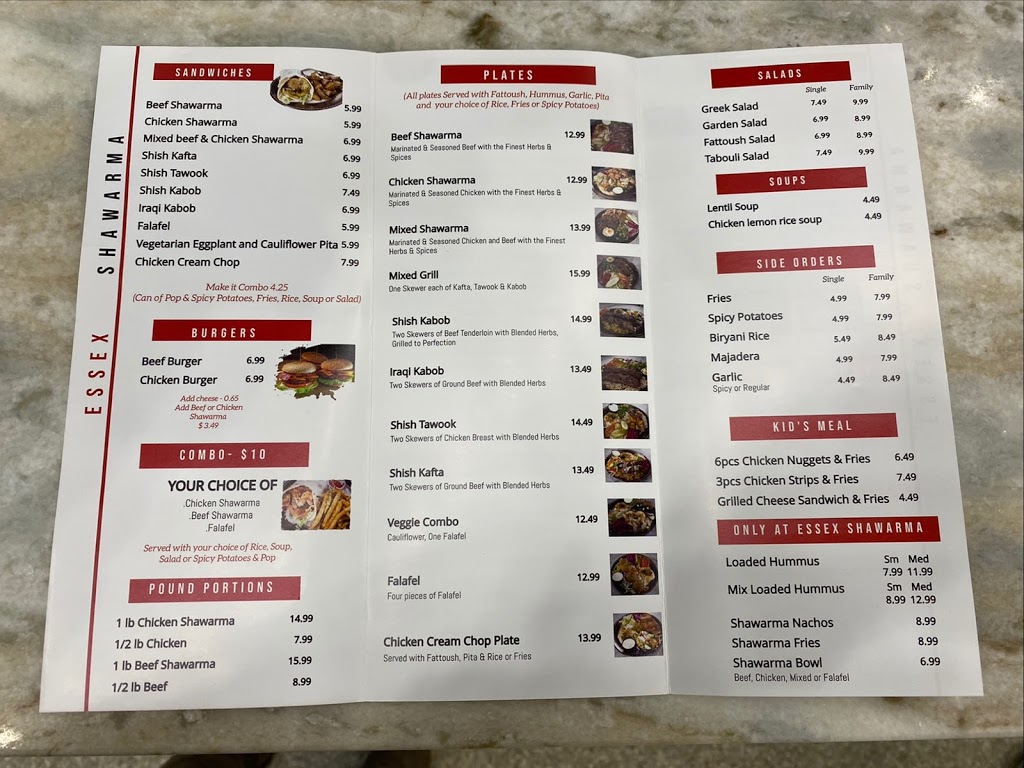 Essex Shawarma | 316 Talbot St N, Essex, ON N8M 2W6, Canada | Phone: (519) 961-9331