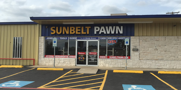 Sunbelt Pawn Jewelry & Loan | 735 W Shady Grove Rd, Irving, TX 75060, USA | Phone: (972) 253-7296