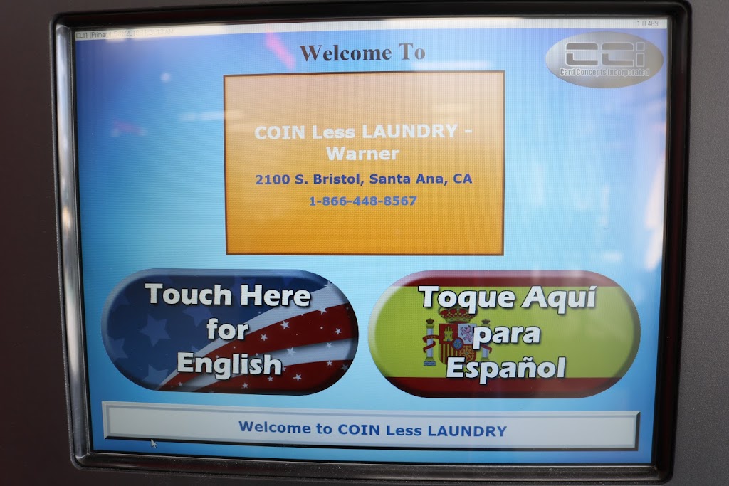 COIN Less LAUNDRY | 2100 S Bristol St, Santa Ana, CA 92704, USA | Phone: (866) 448-8567