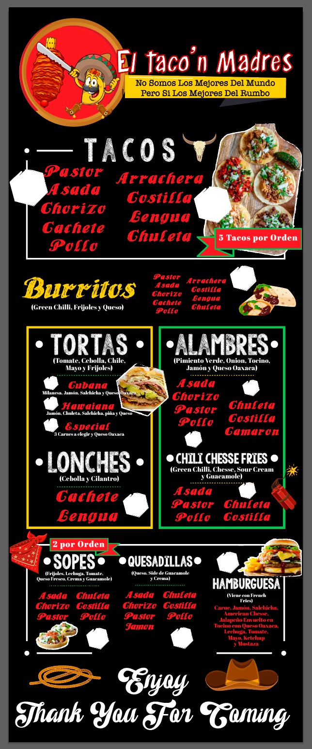 El Tacon Madres | 125 W Bridge St Unit A, Brighton, CO 80601, USA | Phone: (720) 501-8617