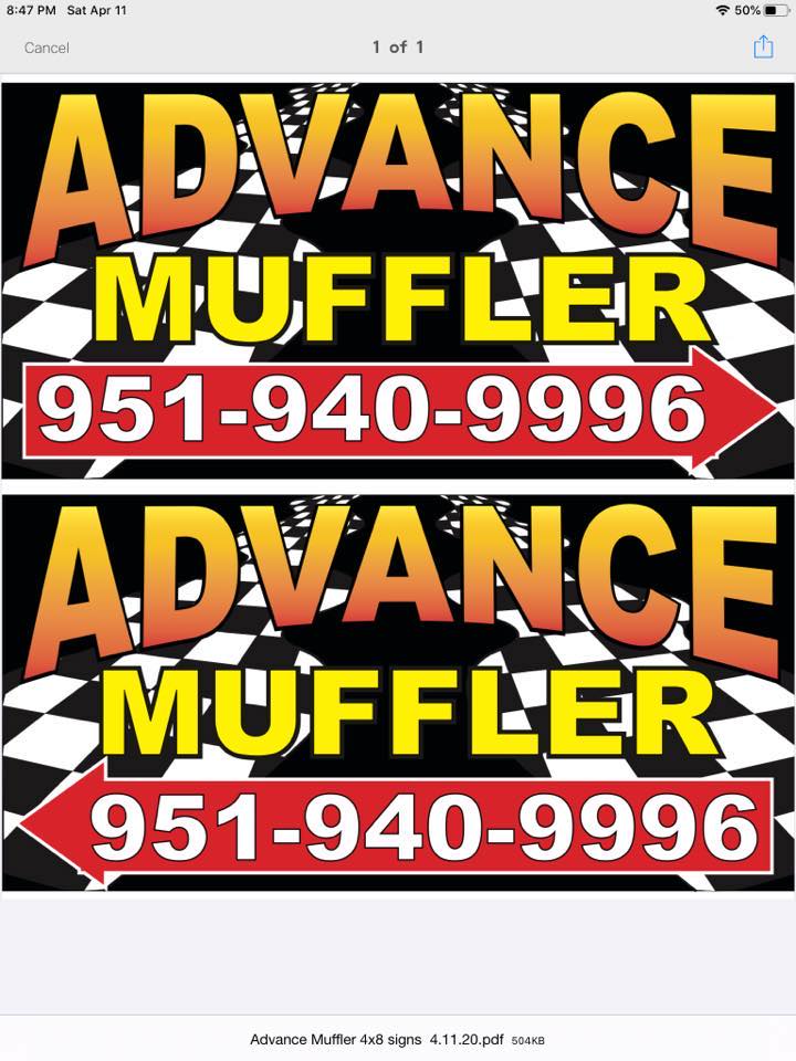 Advance Mufflers Lake Elsinore | 27610 CA-74, Perris, CA 92570 | Phone: (951) 940-9996