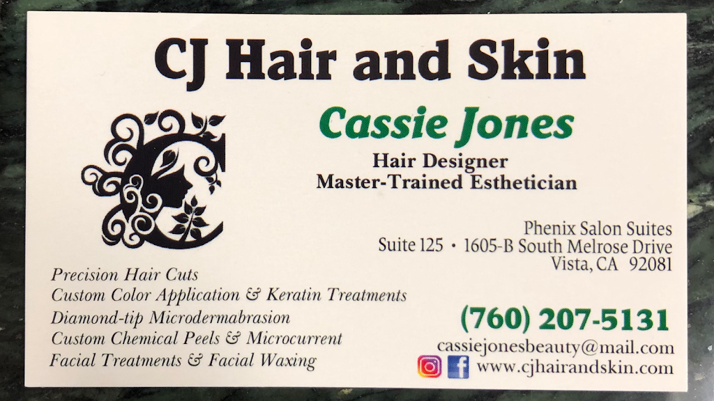 CJ Hair and Skin | 1605 S Melrose Dr Suite 125, Vista, CA 92081, USA | Phone: (760) 207-5131