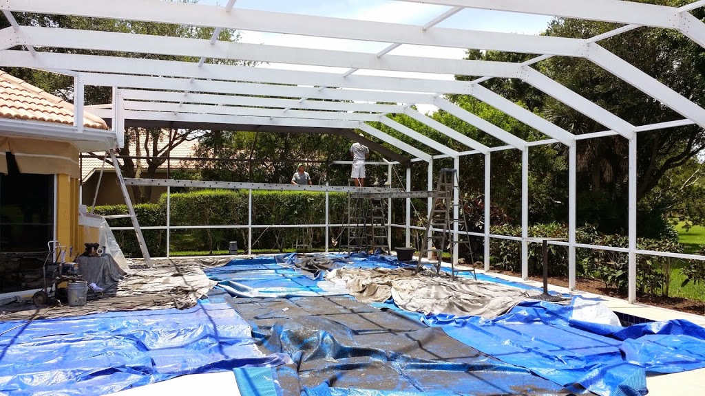 Pool Enclosure Painting and Restoration | 18508 Avocet Dr, Lutz, FL 33558, USA | Phone: (727) 491-7338