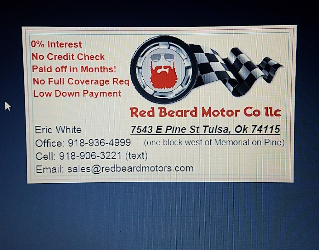 Red Beard Motor Co llc | 7543 E Pine St, Tulsa, OK 74115, USA | Phone: (918) 936-4999
