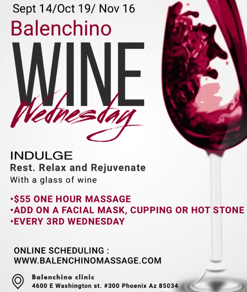 Balenchino Massage Clinic | 4600 E Washington St suite 300, Phoenix, AZ 85034, USA | Phone: (612) 486-2775