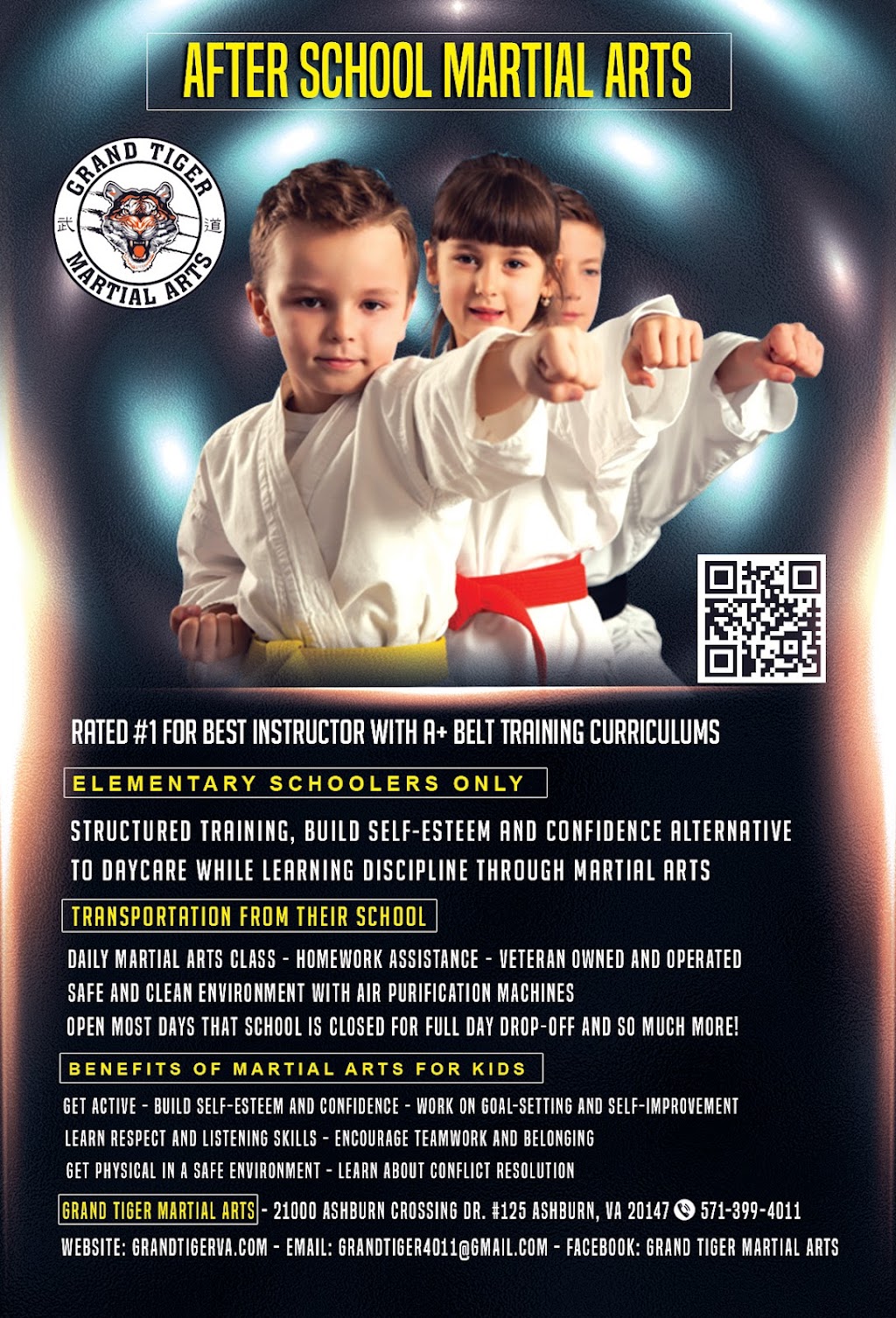 Grand Tiger Martial Arts | 21000 Ashburn Crossing Dr #125, Ashburn, VA 20147, USA | Phone: (571) 399-4011