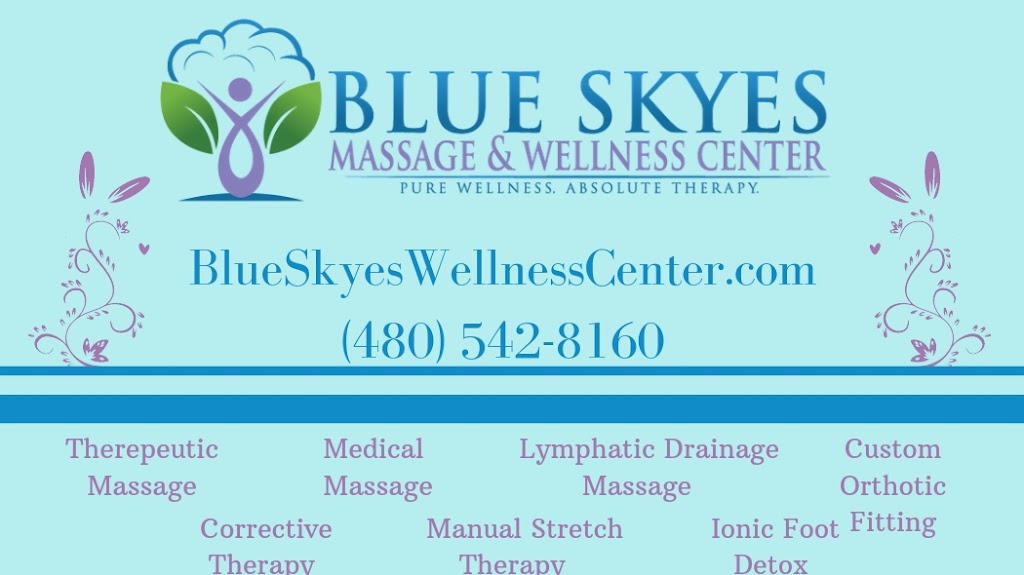 Blue Skyes Massage & Wellness Center | Inside IPC Wellness Center, 4111 E Valley Auto Dr Suite 209, Mesa, AZ 85206, USA | Phone: (480) 542-8160