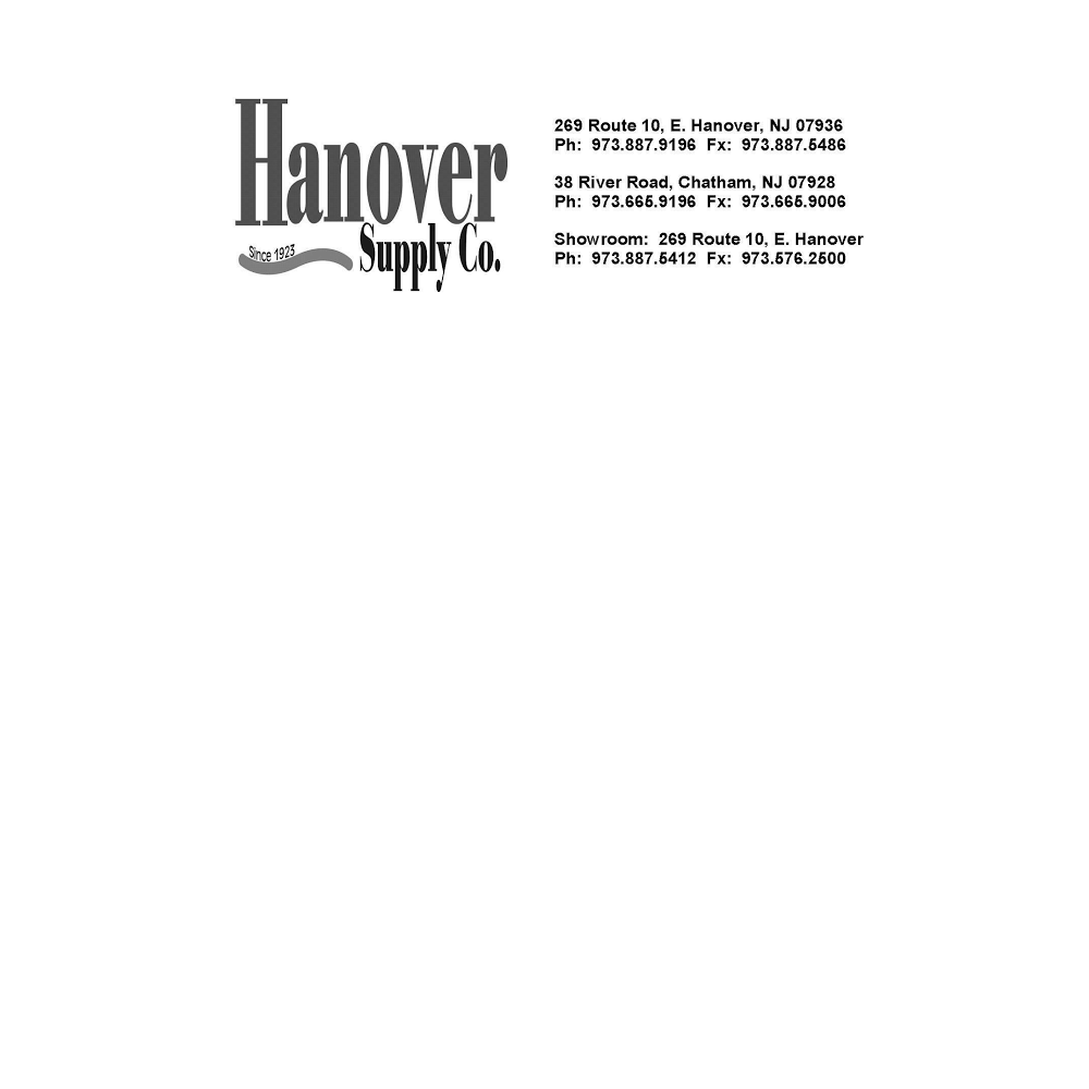 Hanover Supply Co | 269 NJ-10, East Hanover, NJ 07936 | Phone: (973) 887-9196