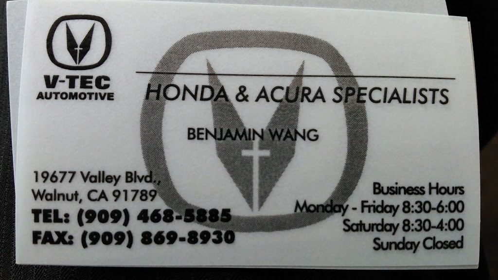 Vtec Automotive Honda & Acura Specialist | 19677 Valley Blvd, Walnut, CA 91789, USA | Phone: (909) 468-5885