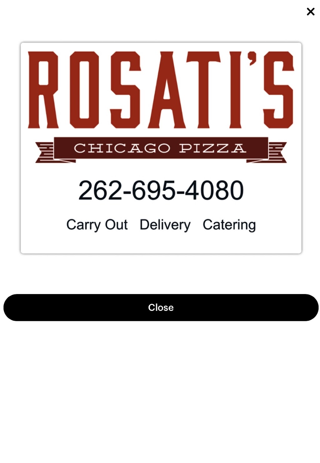 Rosatis Chicago Pizza | 690 Westfield Way Suite C, Pewaukee, WI 53072, USA | Phone: (262) 695-4080