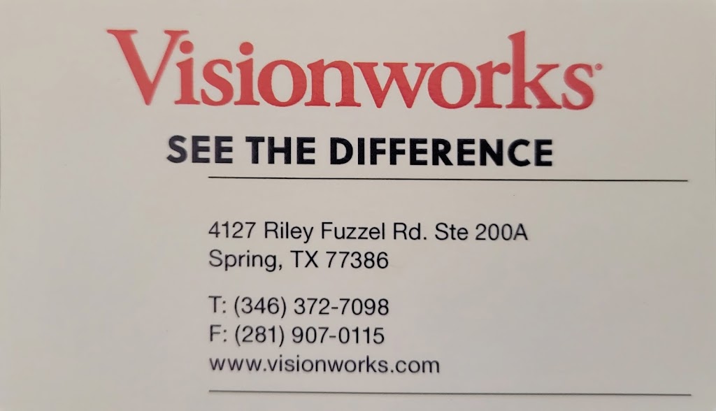 Visionworks | 4127 Riley Fuzzel Rd Ste 200, Spring, TX 77386, USA | Phone: (346) 372-7098