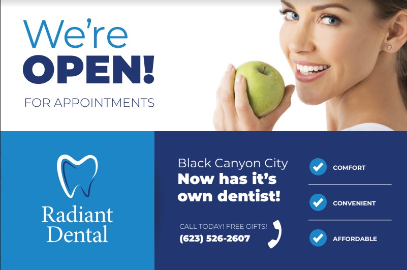 Radiant Dental | 19251 Oasis Dr, Black Canyon City, AZ 85324, USA | Phone: (623) 526-2607