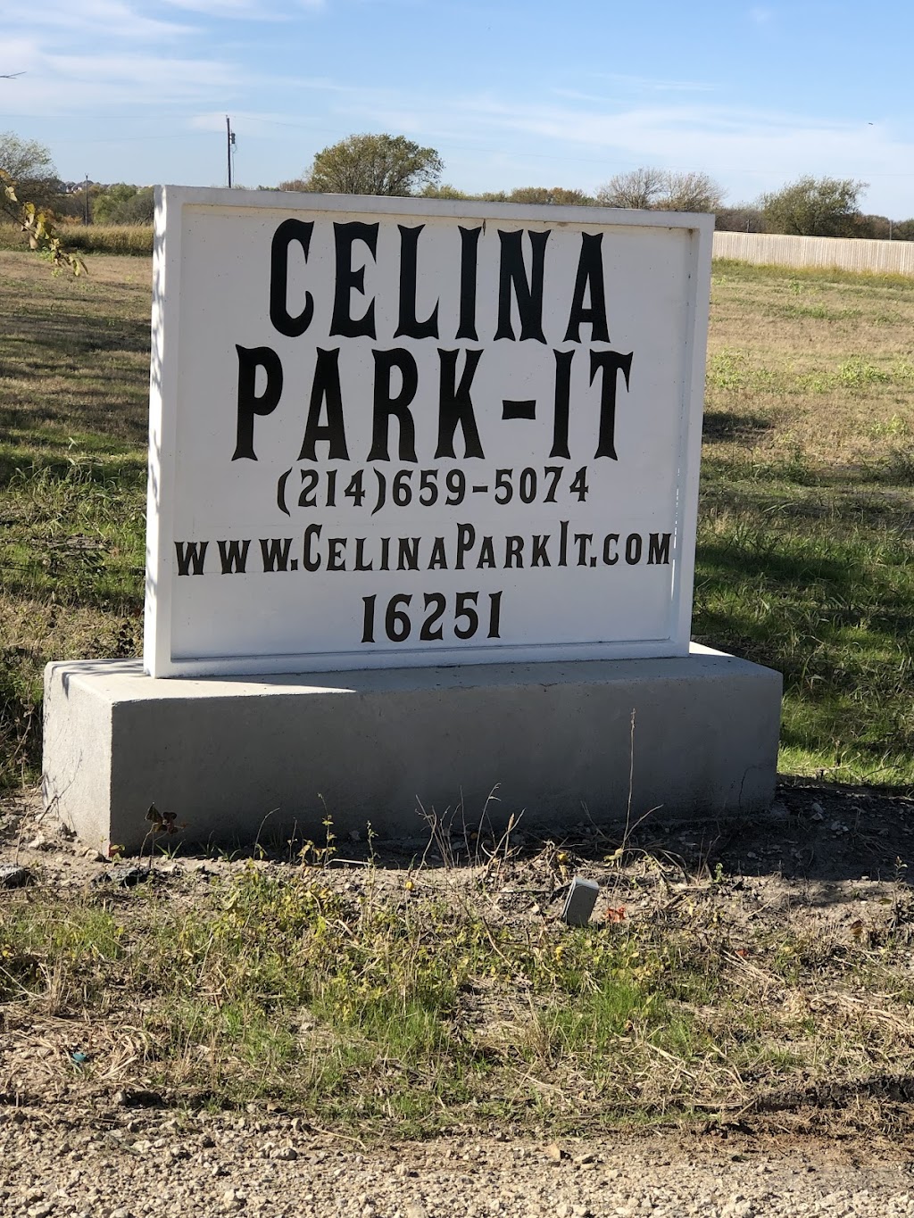 Celina Park-It | 16251 Parvin Rd, Prosper, TX 75078, USA | Phone: (214) 659-5074