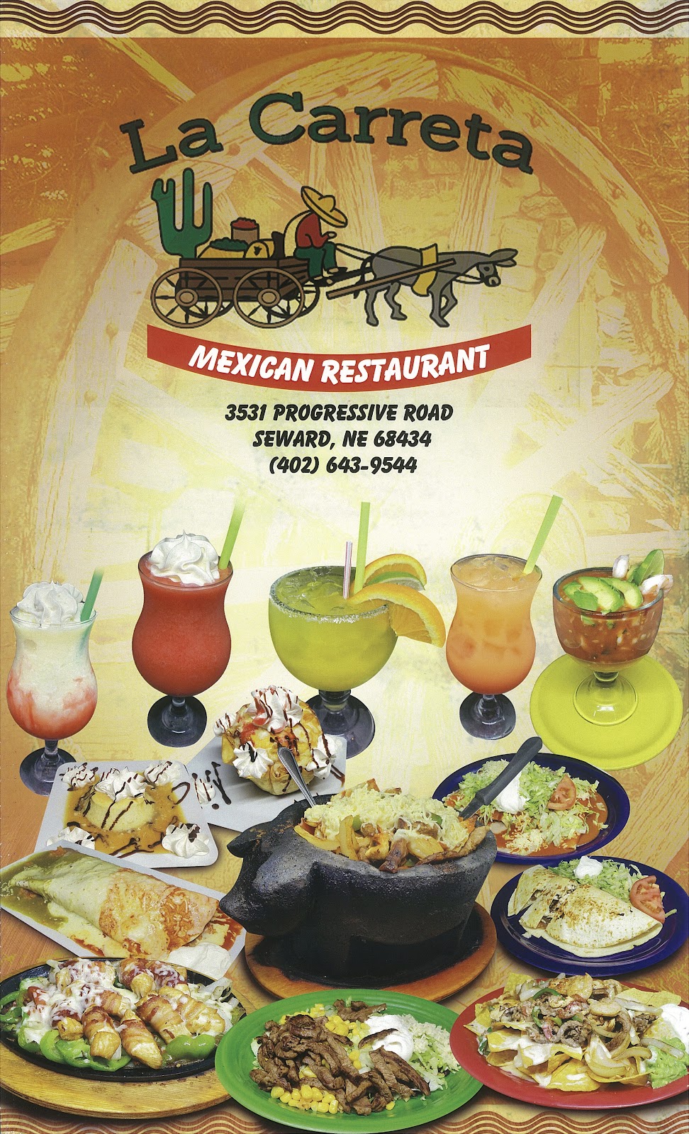 La Carreta Mexican Restaurant | 3531 Progressive Rd, Seward, NE 68434, USA | Phone: (402) 643-9544