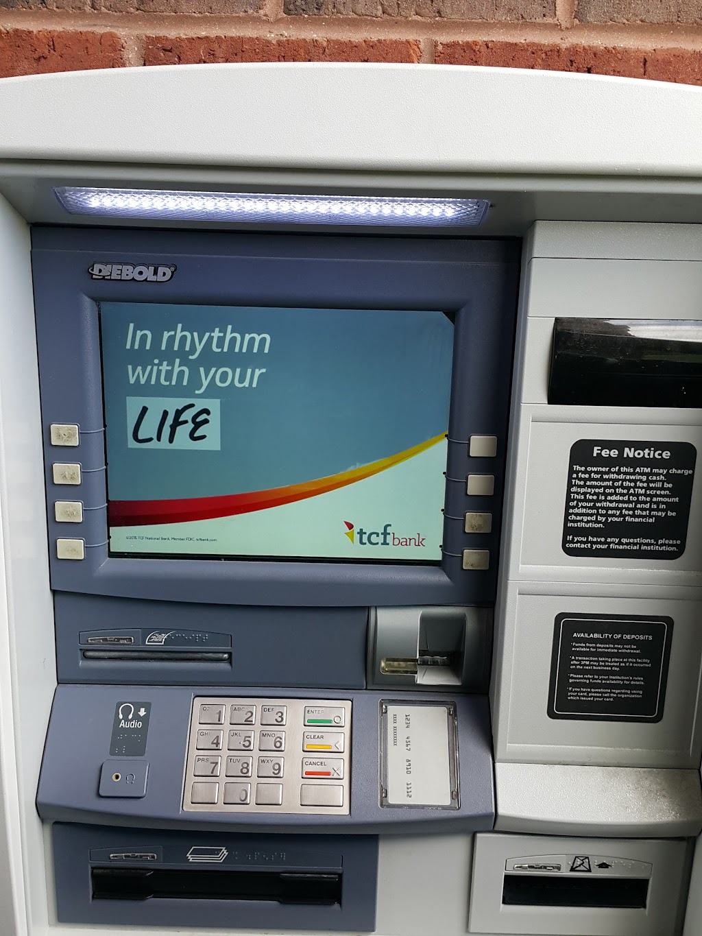 ATM (TCF Bank) | 9645 Belleville Rd, Belleville, MI 48111, USA | Phone: (800) 823-2265