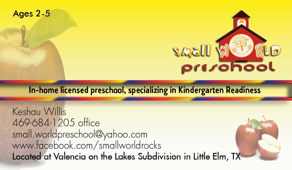 Its A Small World (IN-HOME) Preschool | 1449 Benavites Dr, Little Elm, TX 75068, USA | Phone: (469) 684-1205
