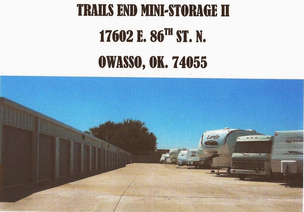 Trails End Mini Storage II | 17602 East 86th St N, Owasso, OK 74055, USA | Phone: (918) 272-2350