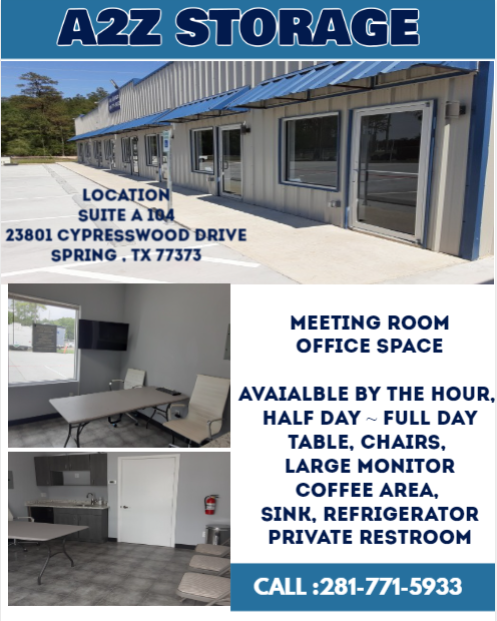 A2z Business Park | 23737 Cypresswood Dr, Spring, TX 77373, USA | Phone: (281) 771-5933