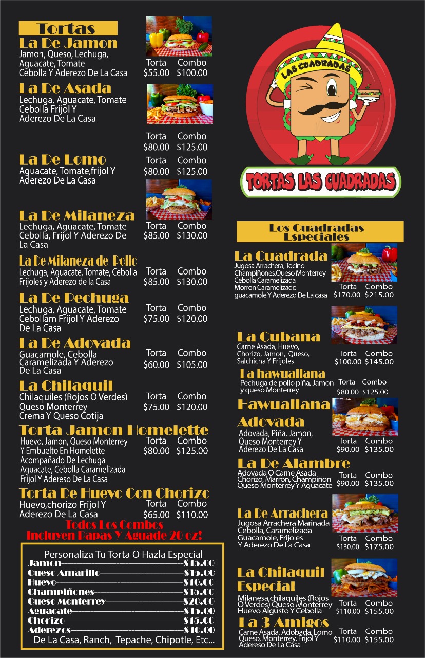 Tortas Las Cuadradas | 12a, Loma Bonita Nte., 22604 Tijuana, B.C., Mexico | Phone: 664 902 2910