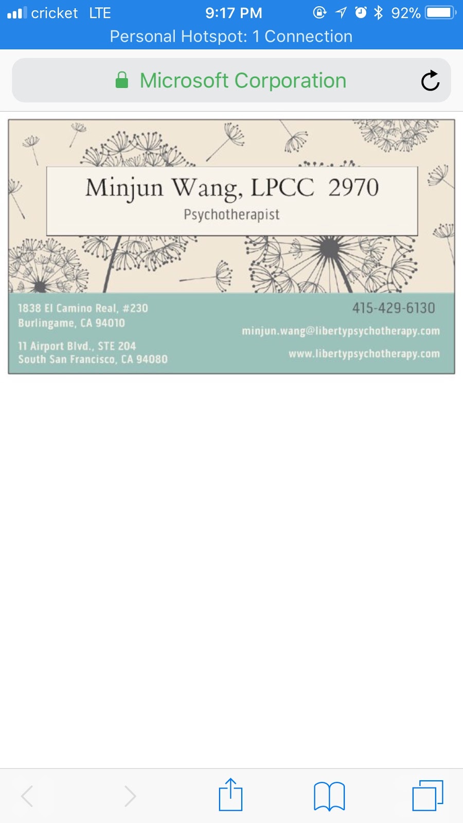 Minjun Wang, LPCC | 1777 Borel Pl Ste 400, San Mateo, CA 94402, USA | Phone: (415) 429-6130