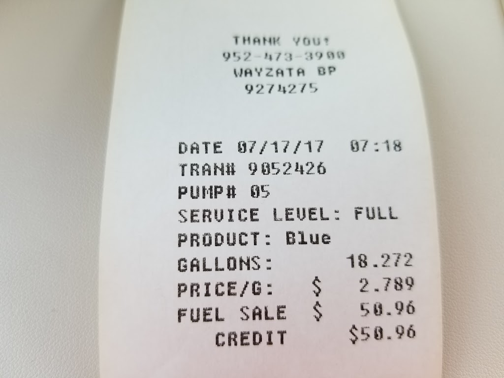 bp | 1490 Wayzata Blvd E, Wayzata, MN 55391, USA | Phone: (952) 473-3900