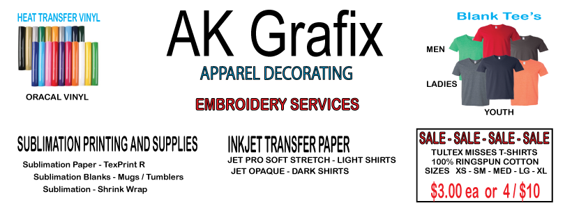 AK Grafix | 254 Abbe Rd N, Elyria, OH 44035, USA | Phone: (440) 412-3036