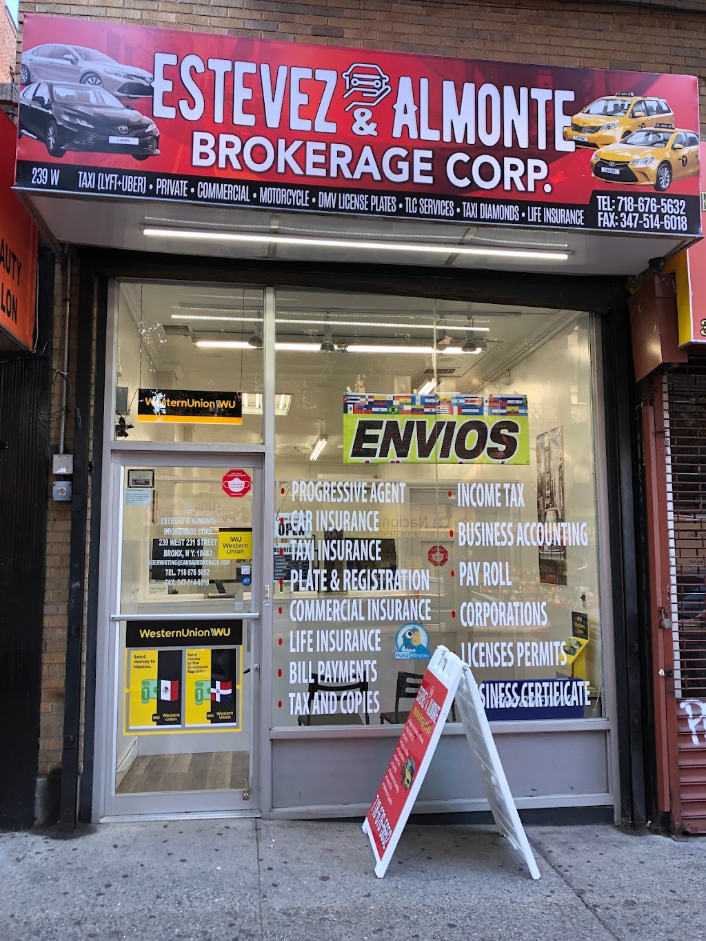 ESTEVEZ & ALMONTE BROKERAGE CORP | 239 W 231st St, The Bronx, NY 10463, USA | Phone: (718) 676-5652