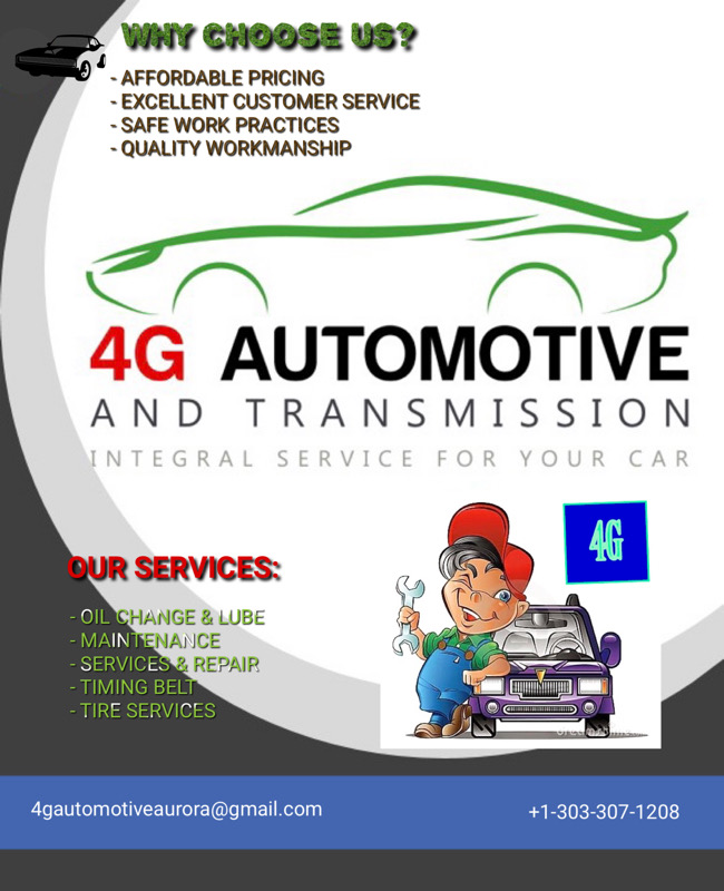 4G Automotive and Transmissions | 15900 E 6th Ave UNIT-B, Aurora, CO 80011, USA | Phone: (303) 307-1208