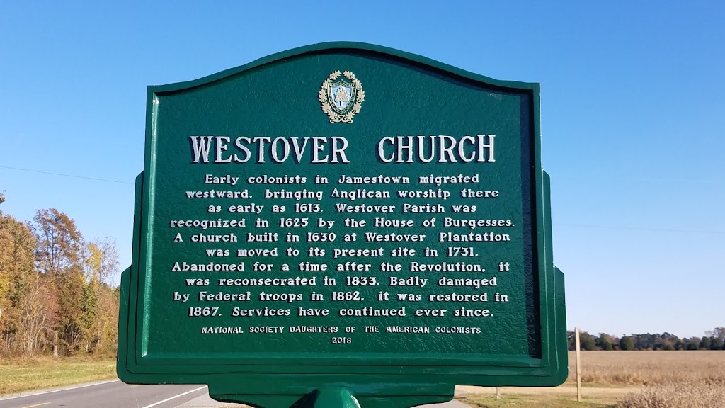 Westover Church | 6401 John Tyler Memorial Hwy, Charles City, VA 23030 | Phone: (804) 829-2488