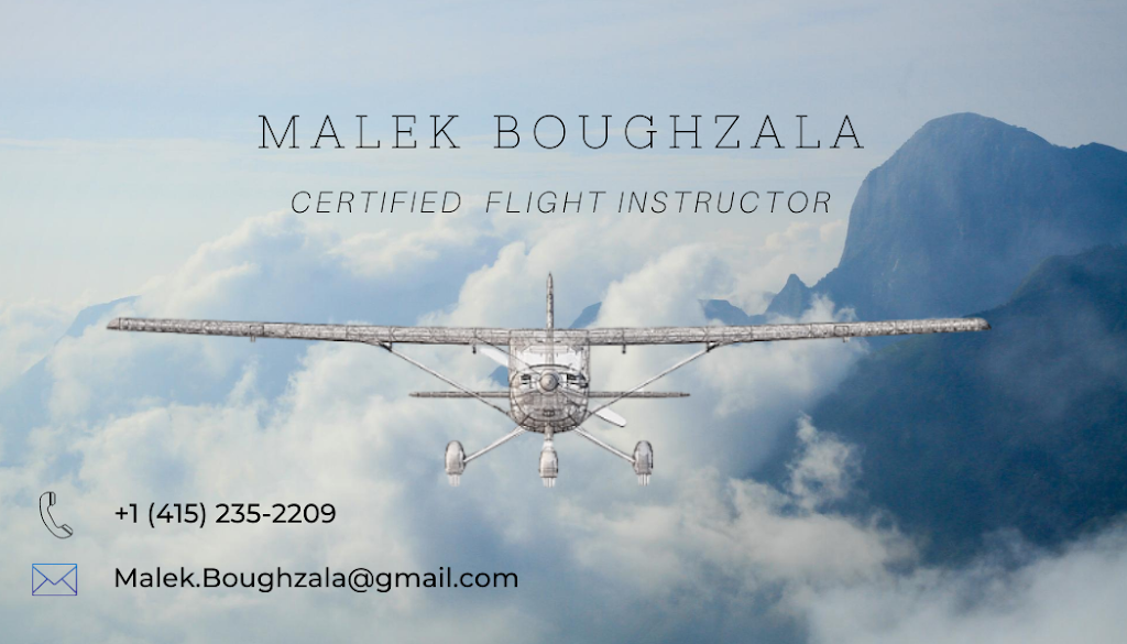 Malek Boughzala Flight Instructor | 20511 Skywest Dr, Hayward, CA 94541, USA | Phone: (415) 235-2209