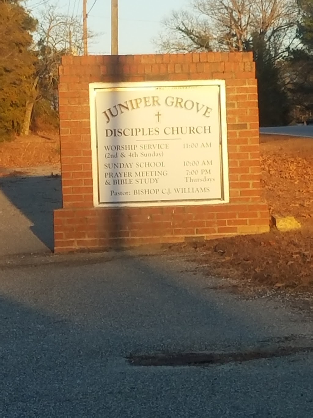 Juniper Grove Disciple Church | 5350 U.S. Hwy 301 S, Four Oaks, NC 27524, USA | Phone: (919) 963-3221