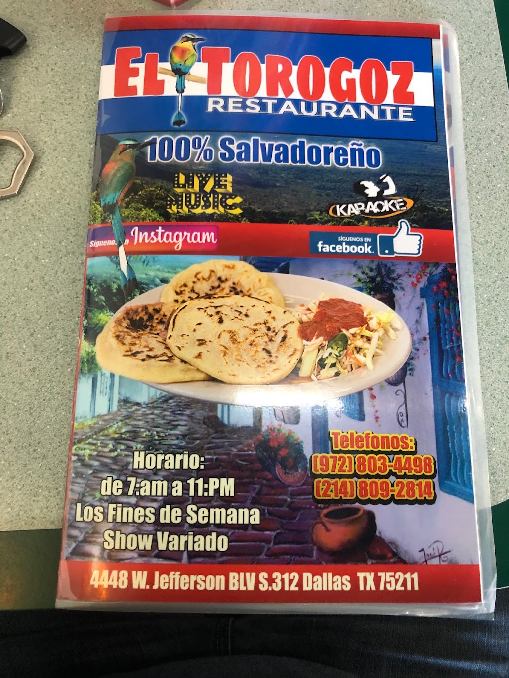 Restaurante el Torogoz | 4448 W Jefferson Blvd #312, Dallas, TX 75211, USA | Phone: (972) 803-4498